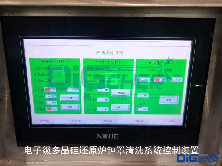 电子级多晶硅还原炉钟罩清洗系统控制装置
