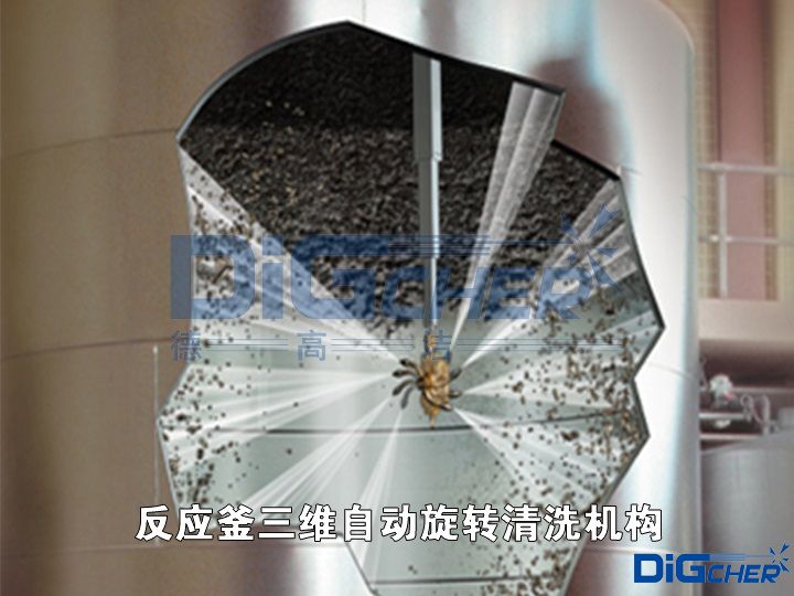 反应釜三维自动旋转清洗机构