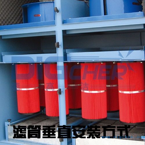 工业除尘器滤筒垂直安装方式